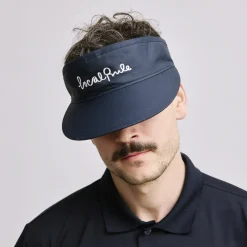 Local Rule Visor Italic Logo Blå Navy Sale