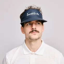 Local Rule Visor Italic Logo Blå Navy Sale