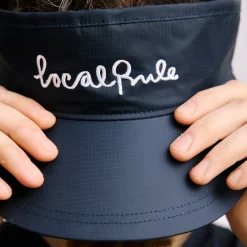 Local Rule Visor Italic Logo Blå Navy Sale