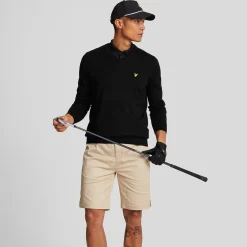 Lyle & Scott V-Neck Merino Blend Svart Jet Black (Z865) New