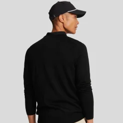 Lyle & Scott V-Neck Merino Blend Svart Jet Black (Z865) New