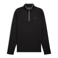 Puma Waffle Fleece 1/4 Zip Svart Black Clearance