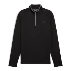 Puma Waffle Fleece 1/4 Zip Svart Black Clearance