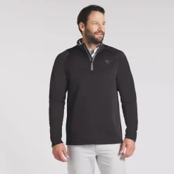Puma Waffle Fleece 1/4 Zip Svart Black Clearance