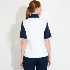 Abacus W Lanark Stretch Windshirt Vit 193-White-Navy Online