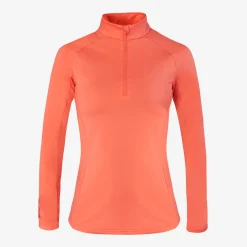 Bogeys & Birdies W Mid Layer LS Zip Röd Coral Discount