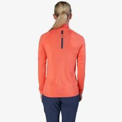 Bogeys & Birdies W Mid Layer LS Zip Röd Coral Discount