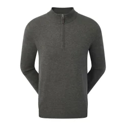 FootJoy Wool Blend 1/2 Zip Grå Grå (Heather Char) Outlet