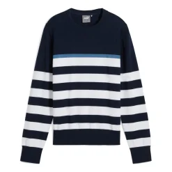 Puma W Resort Stripe Sweater Deep-Navy-White-Glow