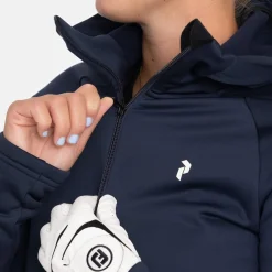 Peak Performance W Rider Essentials Zip Hood Blue Shadow-Blue Shadow- Clearance