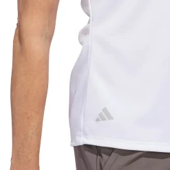 Adidas W Solid Performance Short Sleeve Polo Shirt Vit White Clearance
