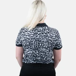 Bogeys & Birdies W Tech Button AOP Svart Vit Black/White Best