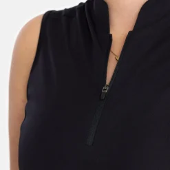 Bogeys & Birdies W Tech Dress Zip Collar Svart Black Clearance