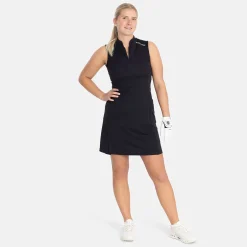 Bogeys & Birdies W Tech Dress Zip Collar Svart Black Clearance