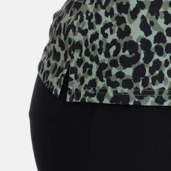 Bogeys & Birdies W Tech Hidden Button Pique AOP Svart Clover Green/Black Outlet