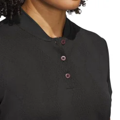 Adidas W Ultimate Diamond Jacquard Polo Shirt Svart Black