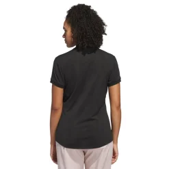 Adidas W Ultimate Diamond Jacquard Polo Shirt Svart Black