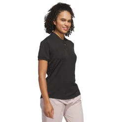 Adidas W Ultimate Diamond Jacquard Polo Shirt Svart Black