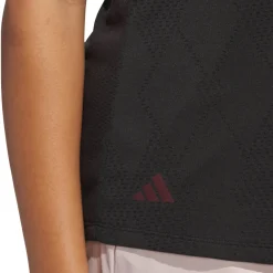 Adidas W Ultimate Diamond Jacquard Polo Shirt Svart Black