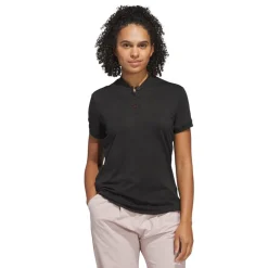 Adidas W Ultimate Diamond Jacquard Polo Shirt Svart Black