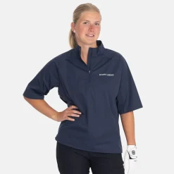 Bogeys & Birdies W Windbreaker SS 1/4 Zip Blå Navy New