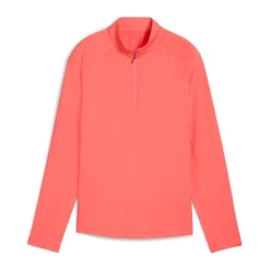 Puma W You-V Solid 1/4 Zip Peach-Frost Sale