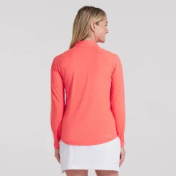 Puma W You-V Solid 1/4 Zip Peach-Frost Sale