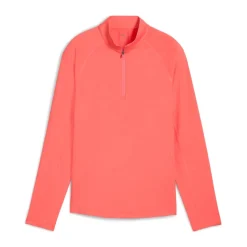 Puma W You-V Solid 1/4 Zip Peach-Frost Sale