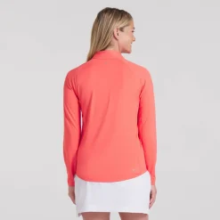 Puma W You-V Solid 1/4 Zip Peach-Frost Sale