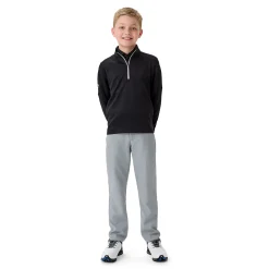 Callaway Youth Ls 1/4 Zip Hex Fleece Svart Caviar Outlet
