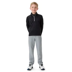 Callaway Youth Ls 1/4 Zip Hex Fleece Svart Caviar Outlet